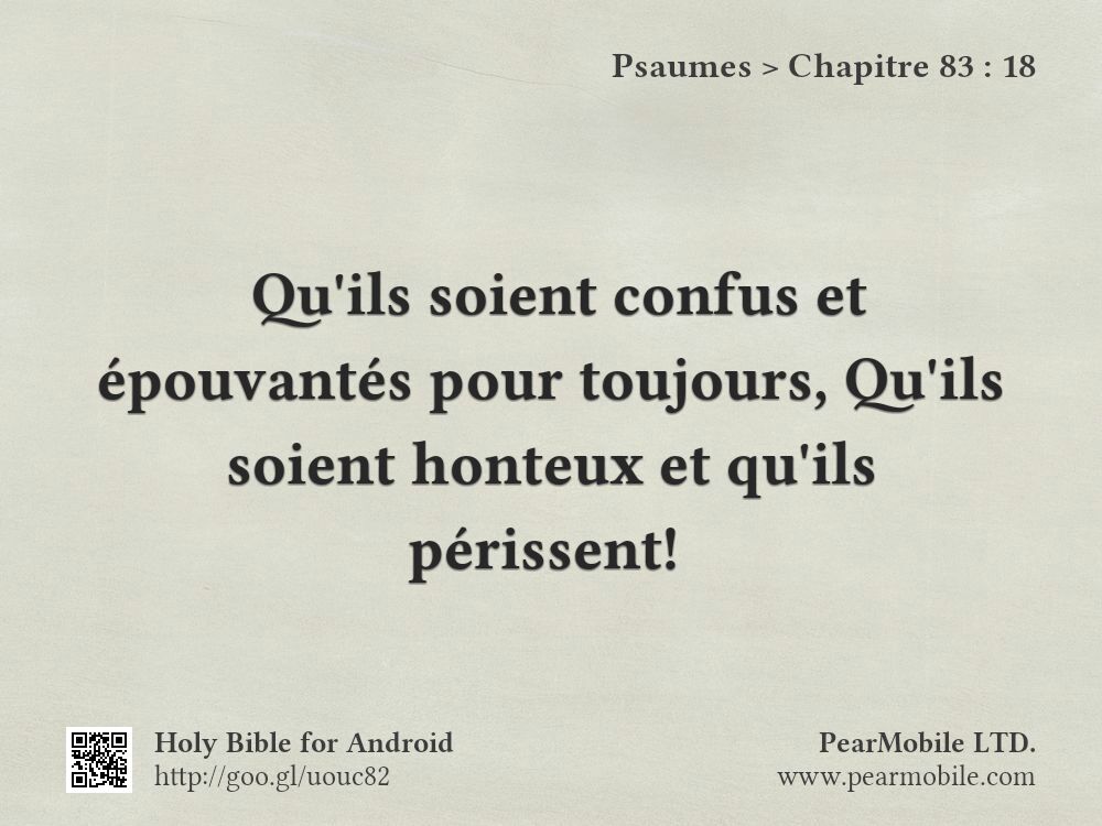 Psaumes, Chapitre 83:18